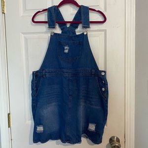 Jean Overalls Dress